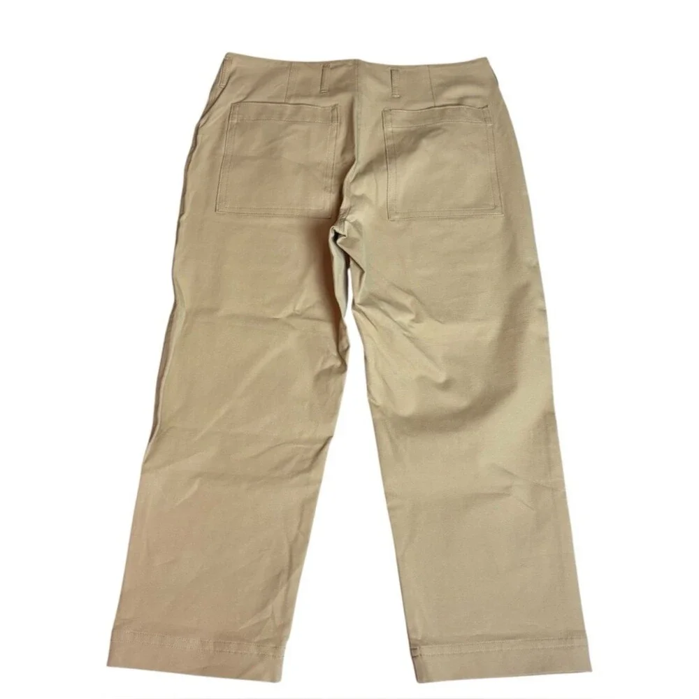 NEW Everlane Wide Leg Crop Utility Pants Size 14 Khaki 26.5